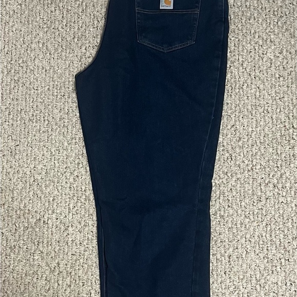 Carhartt Stretch Denim Work Jeans 386-83 Size 42x30, Dark Blue - Picture 1 of 9
